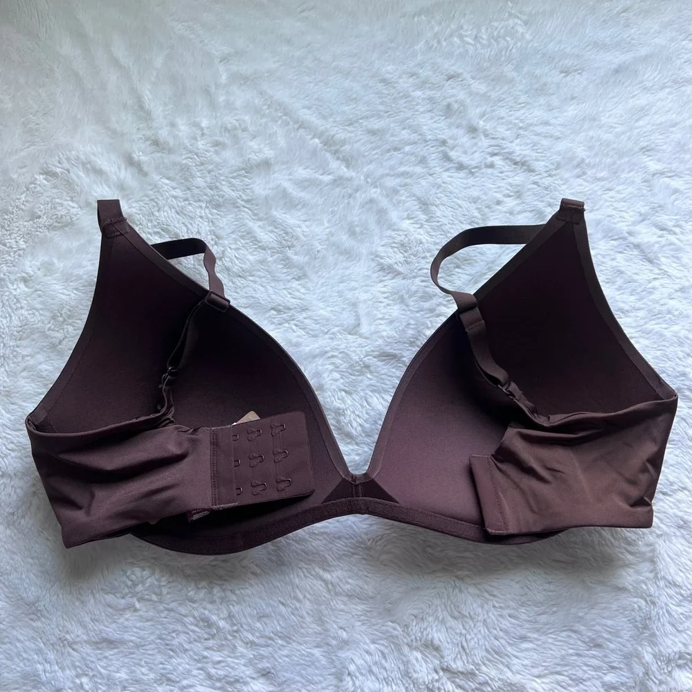 SKIMS Women's Wireless Form Super Push-Up Bra Cocoa Brown 36DD BA-PLG-2632 NEW